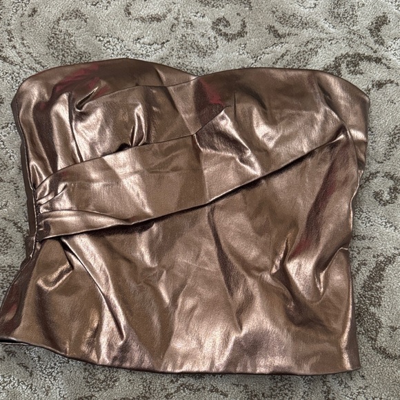 Zara Dresses & Skirts - Metallic Strapless Dress
